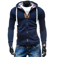 Neue 2016 Herbst Mens Fashion Schlank Mit Kapuze Hoodies Pullover Sweatshirt Tops Männlich Casual Reißverschluss Trainingsanzug Outwear Hohe Qualität