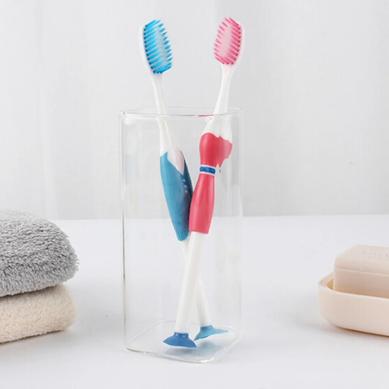 

2pcs/set Two Loaded Silicone Nano Adult Toothbrush Soft Bristle Soft Two Loaded Couple Tooth Brush Tongue Scraper Teeth Brush