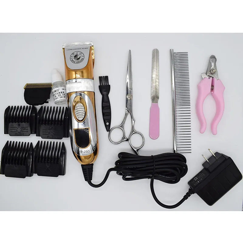  Top quality LiLi Professional 60W dog clippers dog trimmer Electrical Dog Hair Grooming Shaver Set Pets Haircut Machine (5)