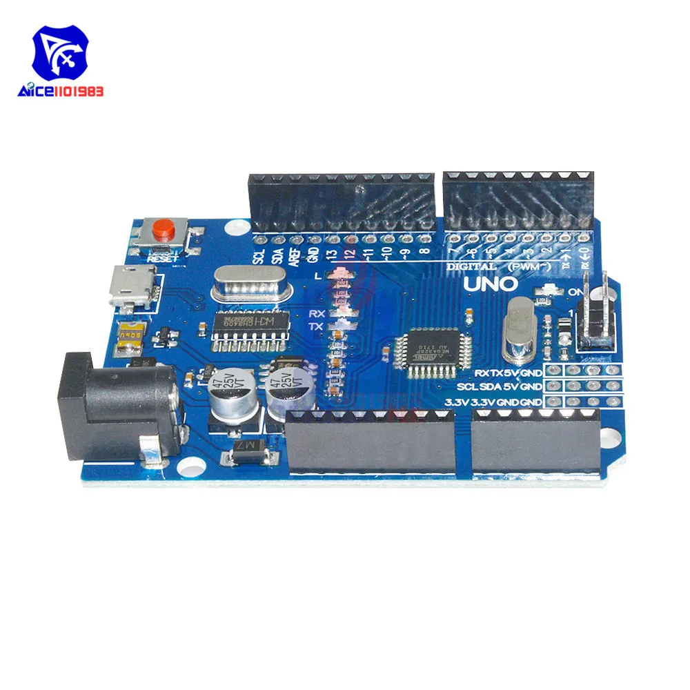 CH340G крутая версия UNO R3 MEGA328P UNO R3 ATMEGA328P AU совместимый CH340 Micro USB интерфейс для Arduino