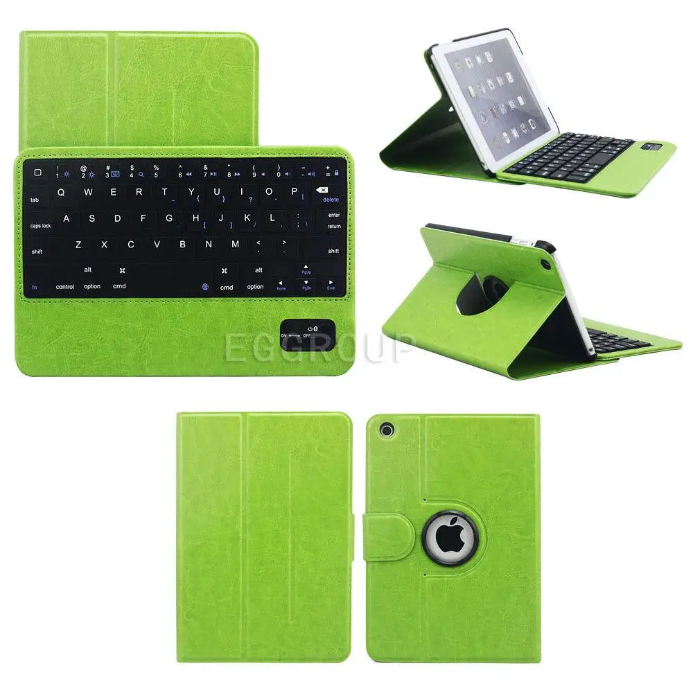 

360 Degree Rotating Stander Leather Case with detachable bluetooth keyboard For Apple IPAD air 2 air2 ipad6