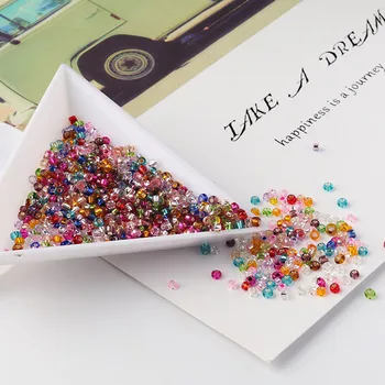 

iSequins 1200Pcs/Lot 2mm Czech Glass Beads For Craft 11/0 DIY Glass Bugle Seed beads For Embroidery Patches Garments Accessories