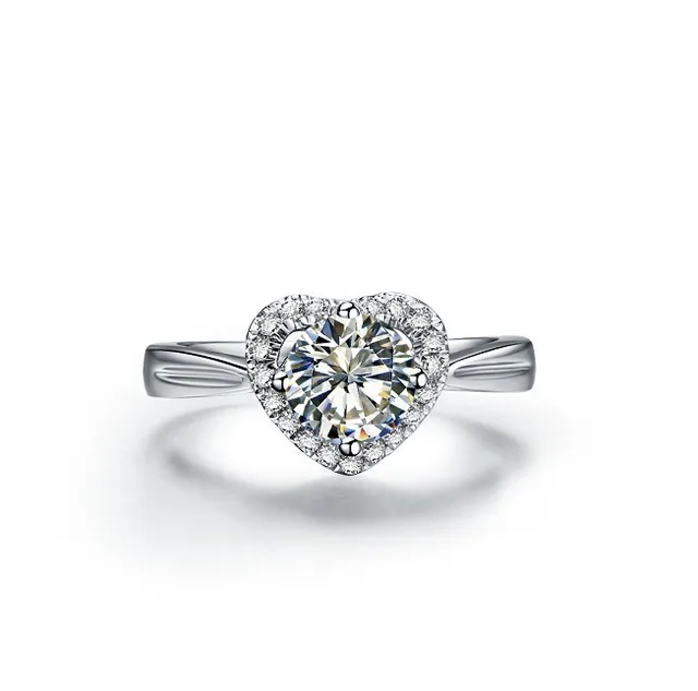 true love 1 carat heart shape wedding ring 925 sterling silver bridal proposal ring for women - Heart Shaped Wedding Rings true love 1 carat heart shape wedding ring 925 sterling silver bridal proposal ring for women - Heart Shaped Wedding Rings