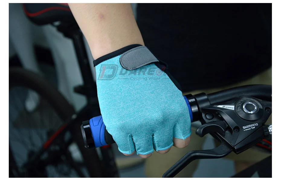 Darevie Трикотажные велосипедные перчатки, дышащие велосипедные перчатки, противоскользящие велосипедные перчатки на полпальца, перчатки для шоссейного велоспорта, костюм для мужчин и женщин