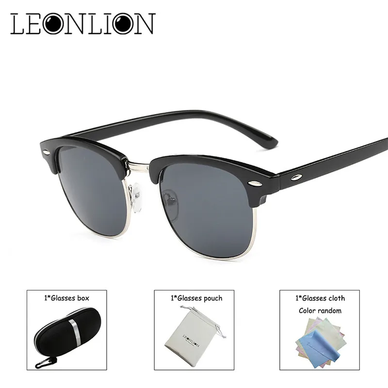 Солнечные очки LeonLion в металлической оправе UV400 для мужчин и женщин