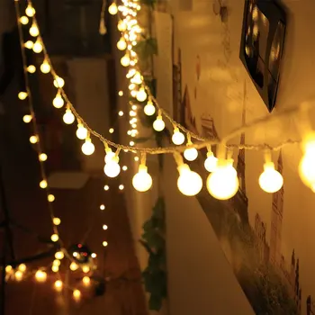 

4m Led String Light White Ball Fairy Light LED Globe Warm White Starry Light for Christmas Wedding Warm Tone Party Decoration