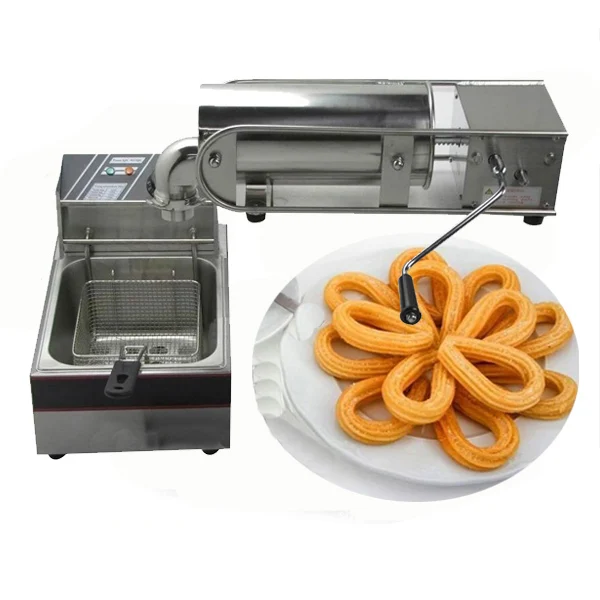 

Commercial Churros Machine 5L Spanish Fritters Machine NP20 Horizontal Churros Making Machine Churro Machine and fryer