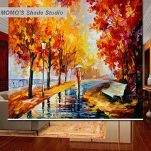 Момо Термальность изоляцией плотные Ткань Пользовательские Золотой дерево окна Шторы рулонные шторы, жалюзи, Алиса 101-105