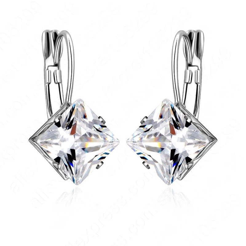 

In Stock&Custom&Wholesale Fashional Cubic Zirconia CZ earring Female Jewelry 925 Sterling Silver Earring For Women