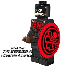 PG052 Building Blocks Super Heroes Capitão América Barão Zemo Atom Deadpool Doutor Estranho Spawn Modelo Tijolos Crianças Brinquedos de Presente