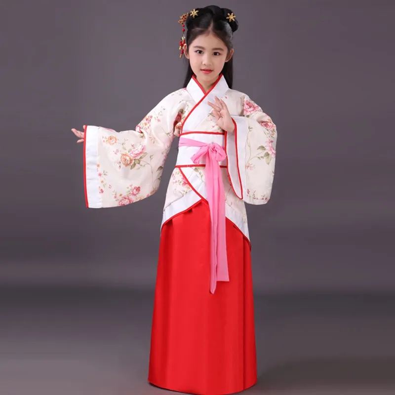 Китайские платья Hanfu для девочек китайские детские костюмы детская древняя фея