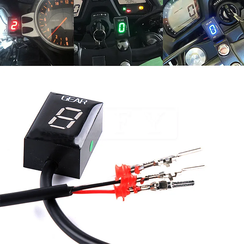 Motorcycle LCD Electronics 6 Speed 1 6 Level Gear Indicator Digital