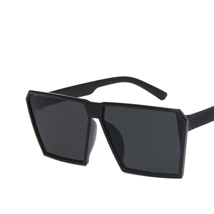 Квадратная оправа, клевые солнцезащитные очки для мальчиков, стиль, от 3 до 7 лет, стаканы Детские отражающие стекла, уличные очки UV400, большая оправа n357 - Цвет линз: Черный