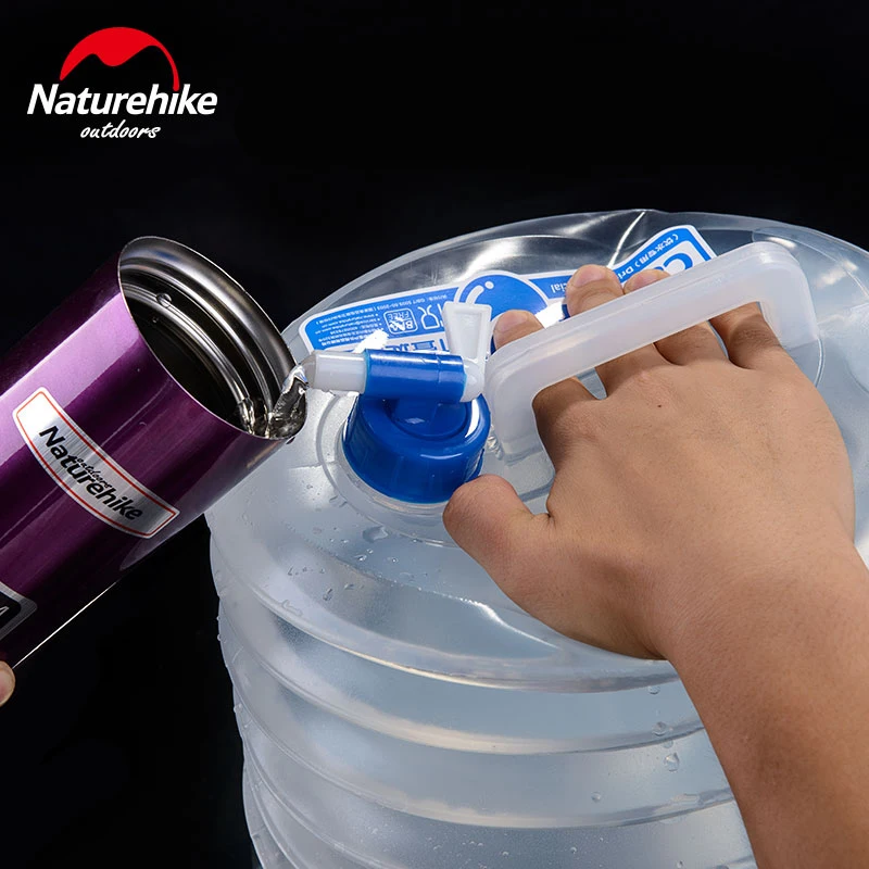 NatureHike NH14S002-T Спортивная походная складная бутылка для питьевой воды чайник ведро Перевозчик контейнер ручка кран