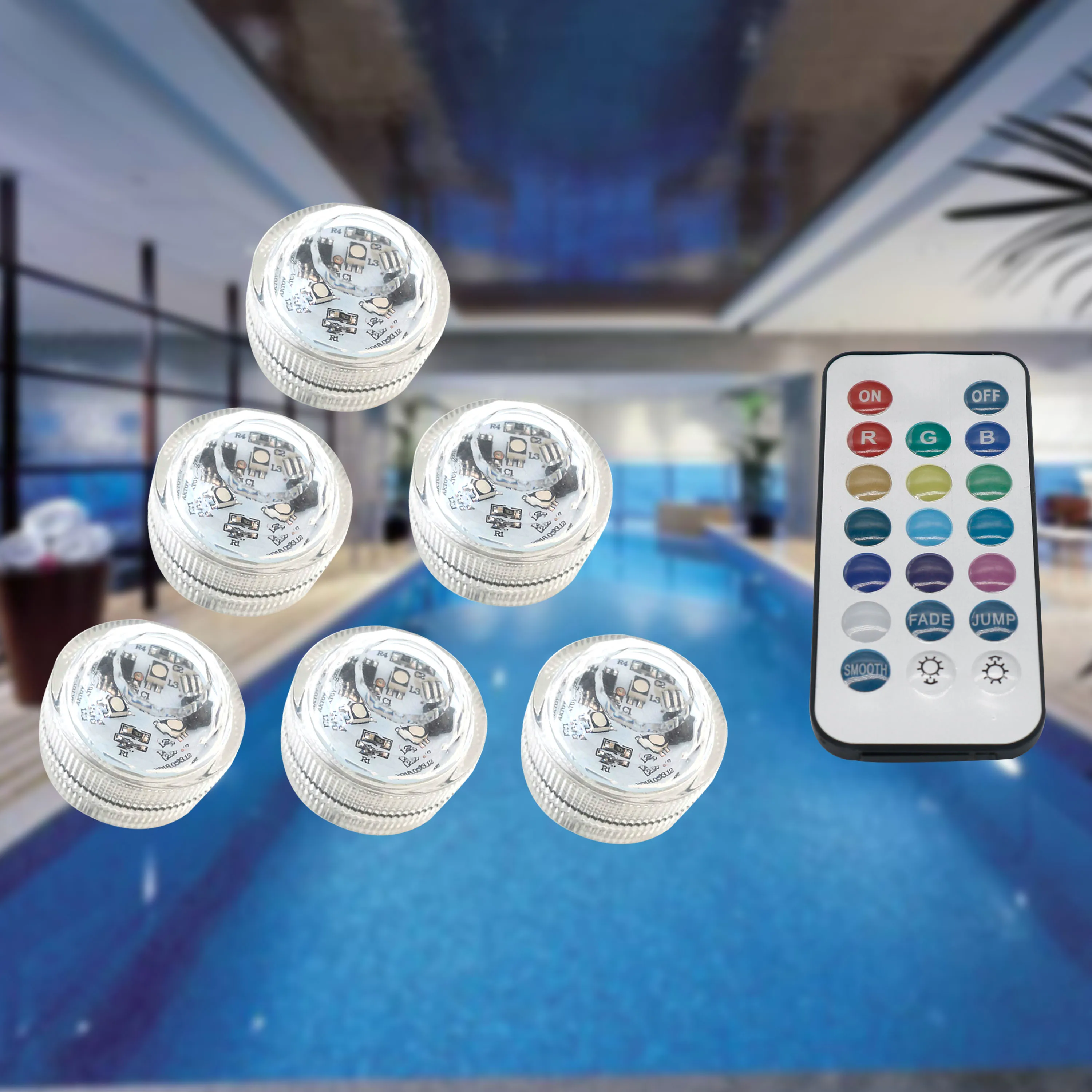 

RGB Swimming Pool LED Battery Waterproof Light Underwater Night Light Outdoor Vase Garden Party Decoration fountain Light