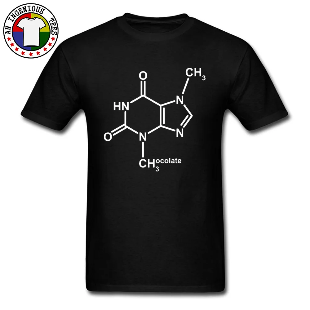 

Theobromine Molecule Chocolate Structure Illustration Men Tshirt 100% Cotton Round Neck Normal T Shirt Street Tee Shirts Brand