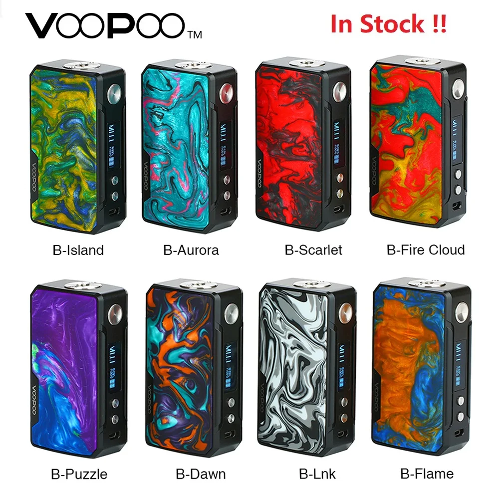Оригинальный бокс-мод VOOPOO DRAG 2 мощностью 177 Вт Voopoo с аккумулятором 18650 мод vs Gen Mod/ Swag