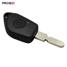 PREISEI пустые ключи для автомобиля peugeot 406 чехол для дистанционного ключа брелок замена оболочки без логотипа с зажимом батареи