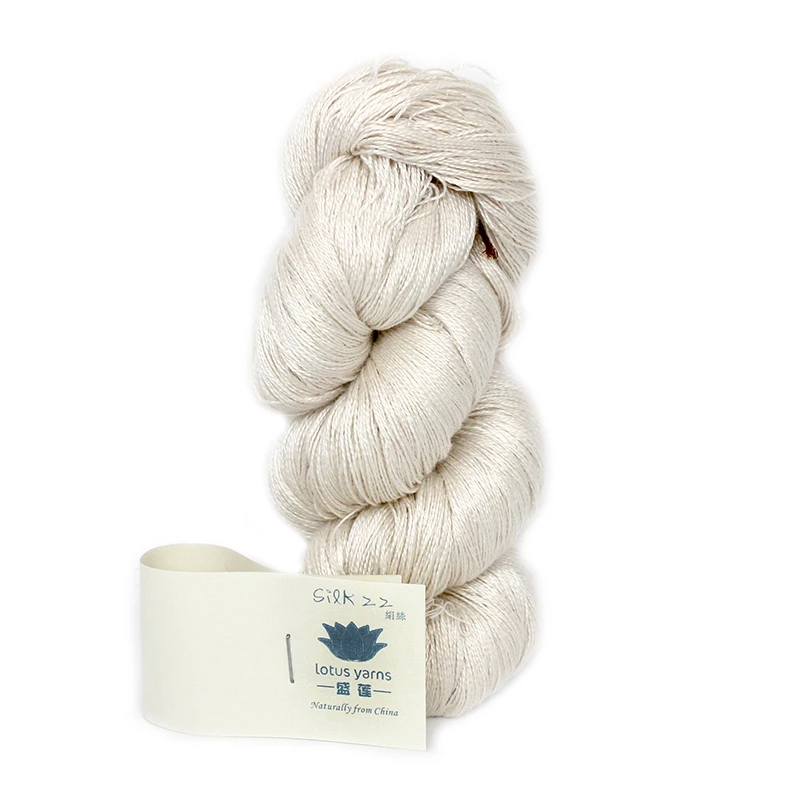 

Undyed Yarn Pure Silk Yarn hand knitting yarn silk 22 color nat white