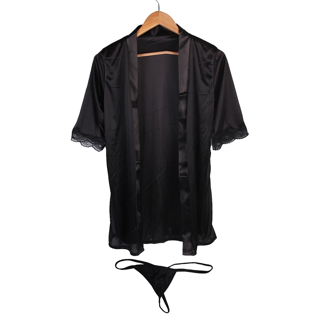 Комплект из 2 предметов женское сексуальное нижнее белье Babydoll Халат + стринги