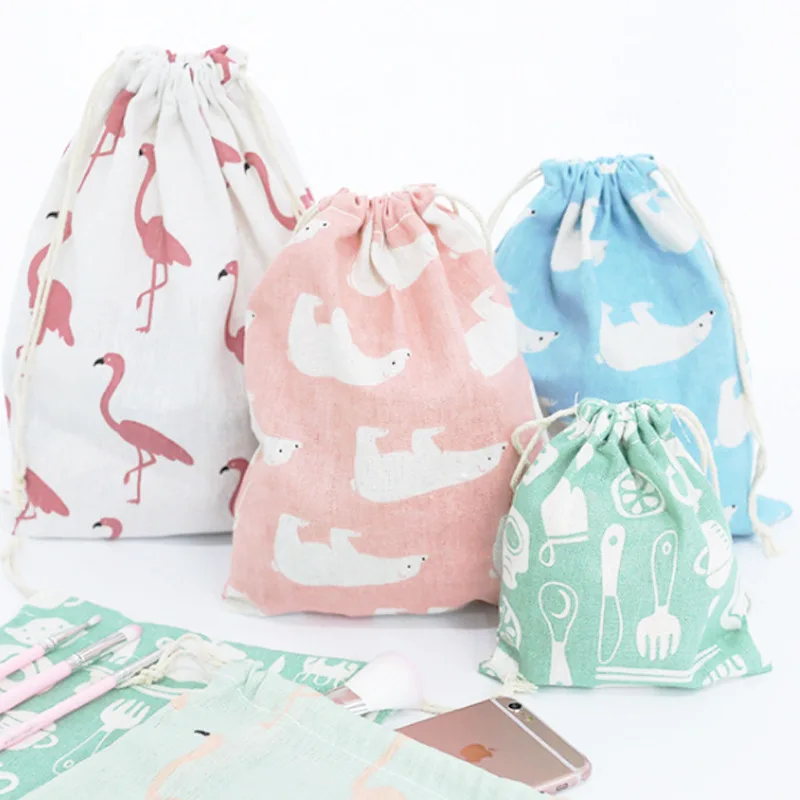 

Canvas and linen drawstring pockets, student pockets, and underwear drawstring pouches.