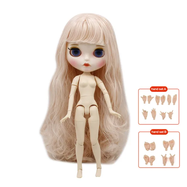 ICY factory blyth кукла Обнаженная соединение тела с ручным набором A& B новая матовая Лицевая панель белая кожа модные куклы подарок Специальное предложение - Цвет: 2352
