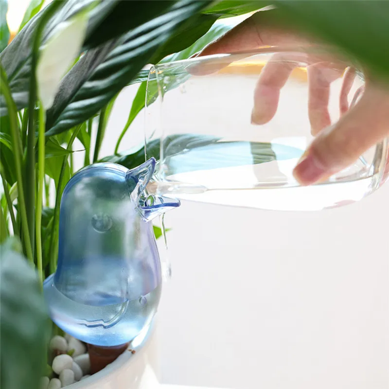 

Bird Shape Lazy Watering Kettle Transparent Automatic Dripper Home Flower Pot Plant Watering Device