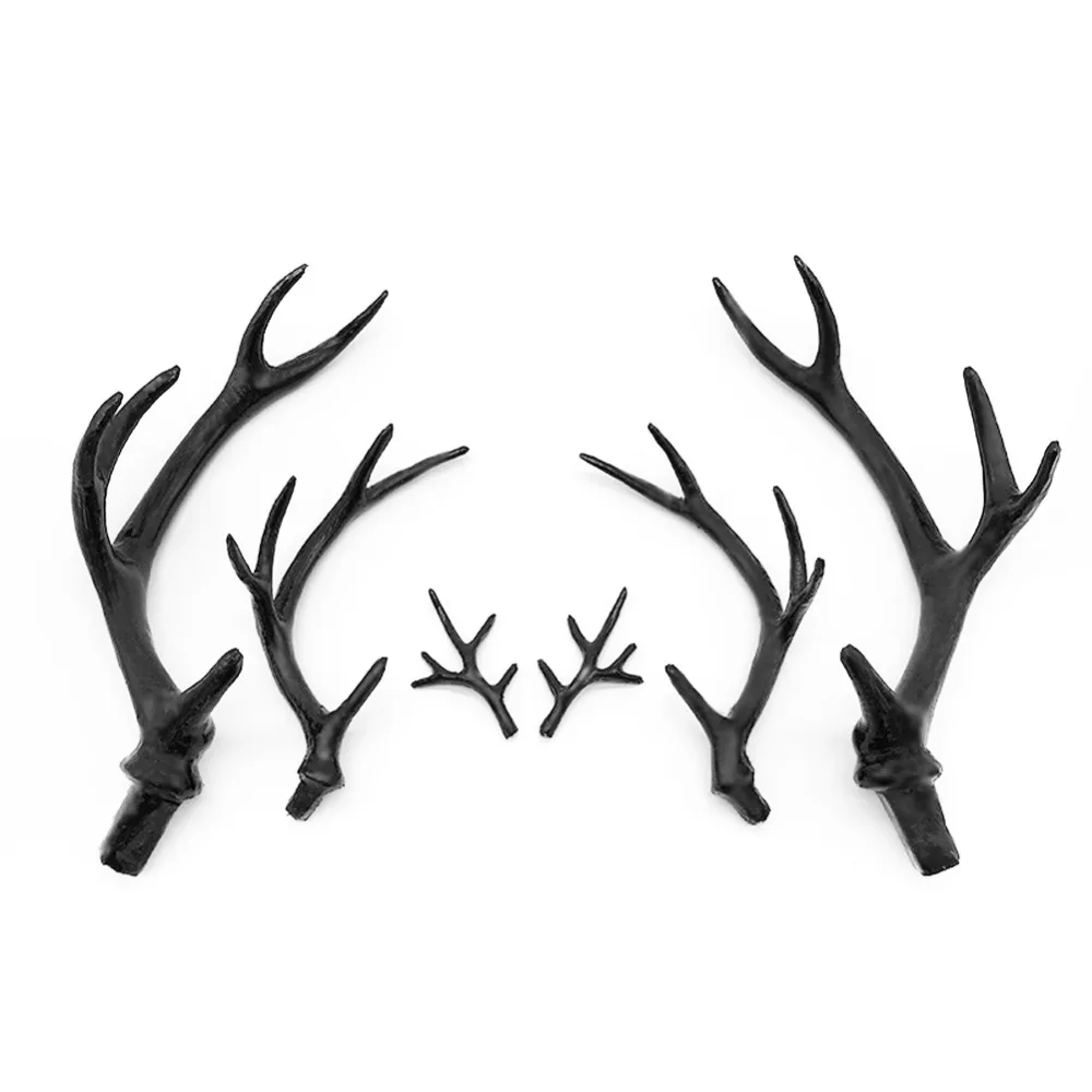 

New Simulation Black Antler Headdress DIY Accessories Material Headband Cute Christmas Decoration Photo Photography Props