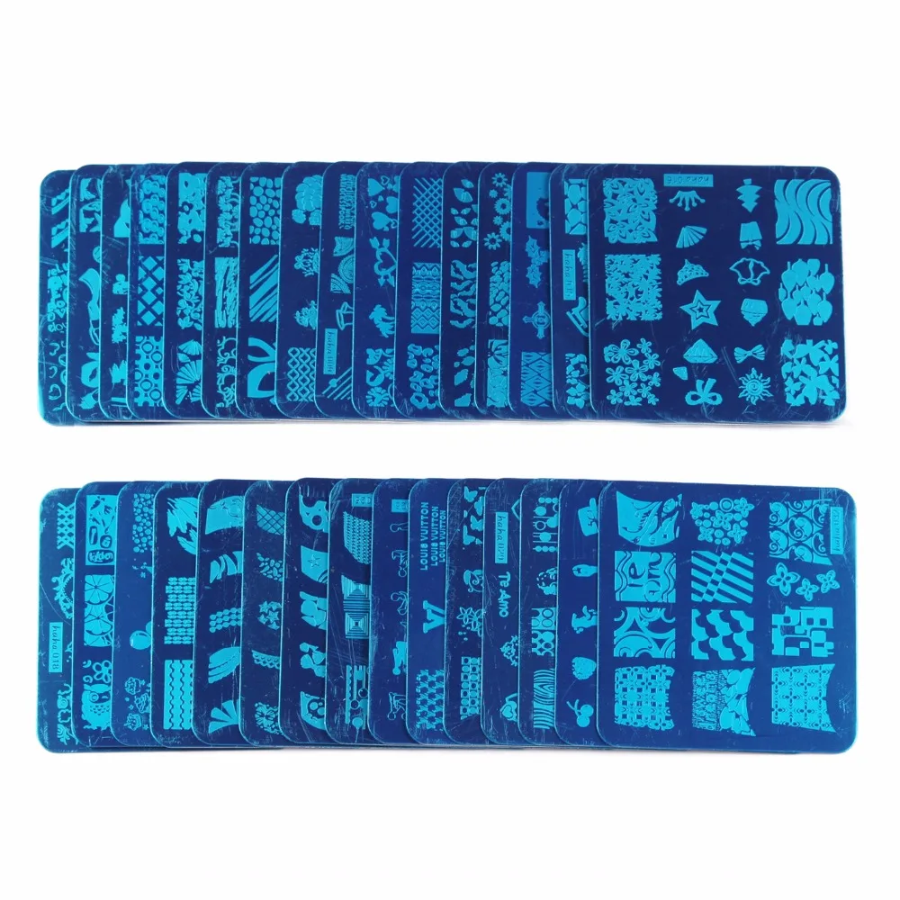 Finger Angel 32 шт. планшетоны для штамповки шаблон трафареты ногтей # WJ023|stamping plates|stamp