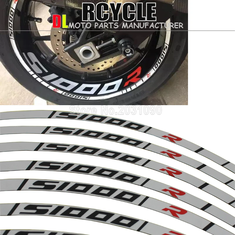 17" Motorcycle Wheel Rim Tape Decal Stripes Sticker For BMW S1000R 2014-2021