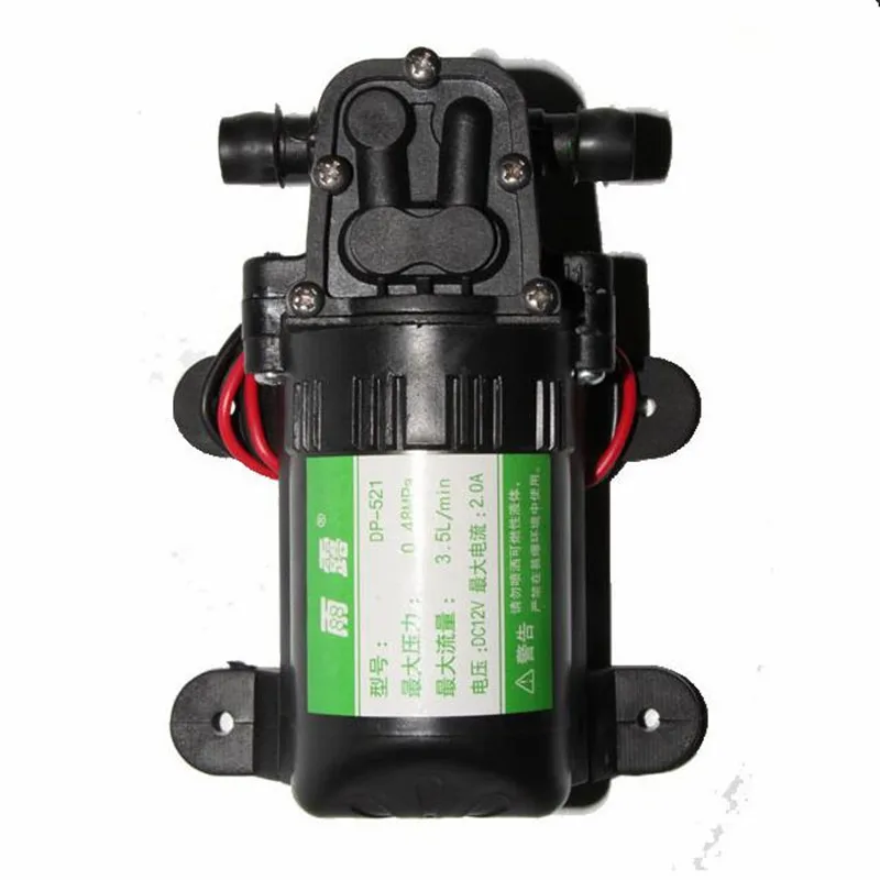 

DC 12V 70PSI 3.5L/min Agricultural Electric Water Pump Black Micro High Pressure Diaphragm Water Sprayer Car Wash 12 V