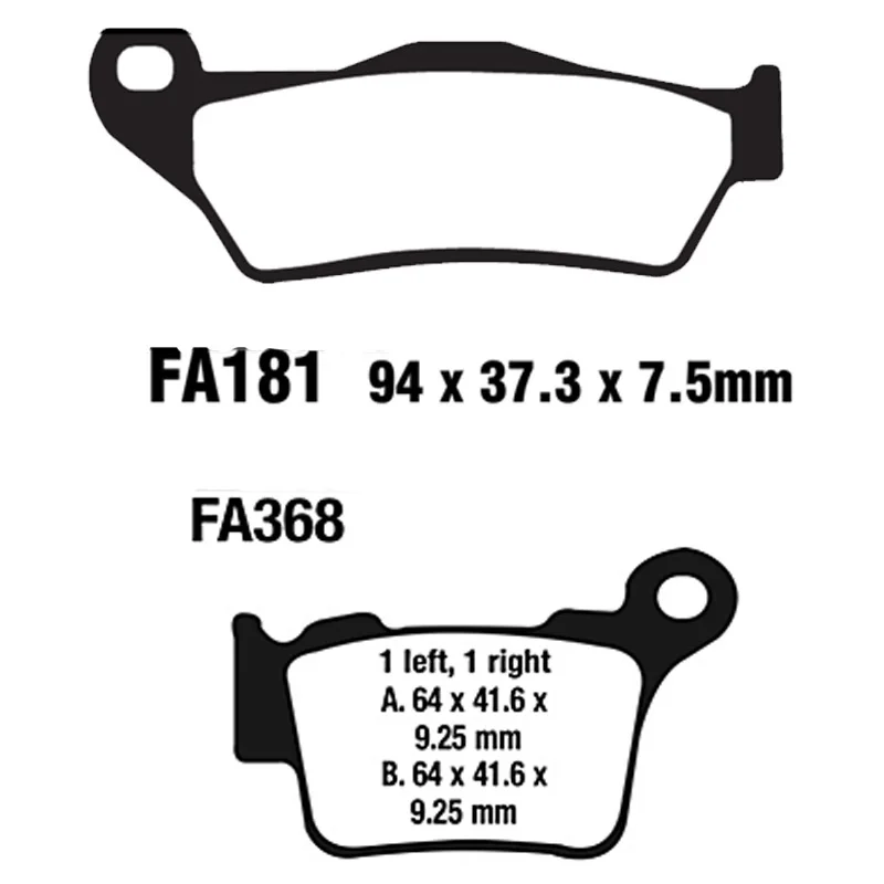 Для HUSQVARNA FC250 FC350 FC450 FE250 FE450 FE501 4 T FC FE 250 350 450 501 Мотоцикл тормозные колодки спереди и сзади