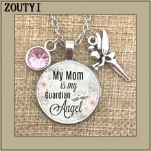 Mom, my mother is my guardian angel, commemorating charm, in memory, losing mother, angel birth stone necklace recipes from my mother