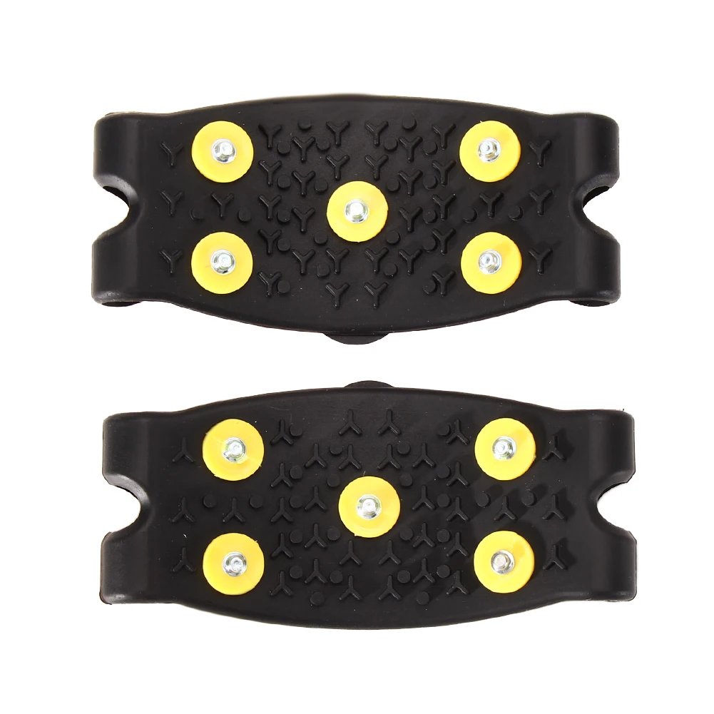 Winter 5 studs Snow Anti Slip ice crampons Mens Ice Snow Crampons Shoes snow walker for Skiing Walking Hiking Travel Kit EA14 Winter 5 studs Snow Anti Slip ice crampons Mens Ice Snow Crampons Shoes snow walker for Skiing Walking Hiking Travel Kit EA14