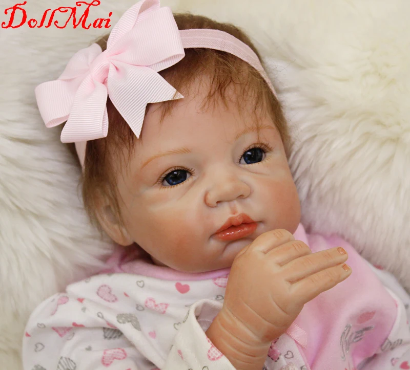 

Realistic bebe girl reborn dolls 22 inch silicone reborn baby dolls fashion children gift dolls soft touch bonecas reborn