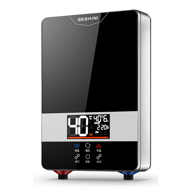

Instant Tankless Electric hot Water Heater Faucet Kitchen quick Heating tap Shower Watering heaters bathroom LED display