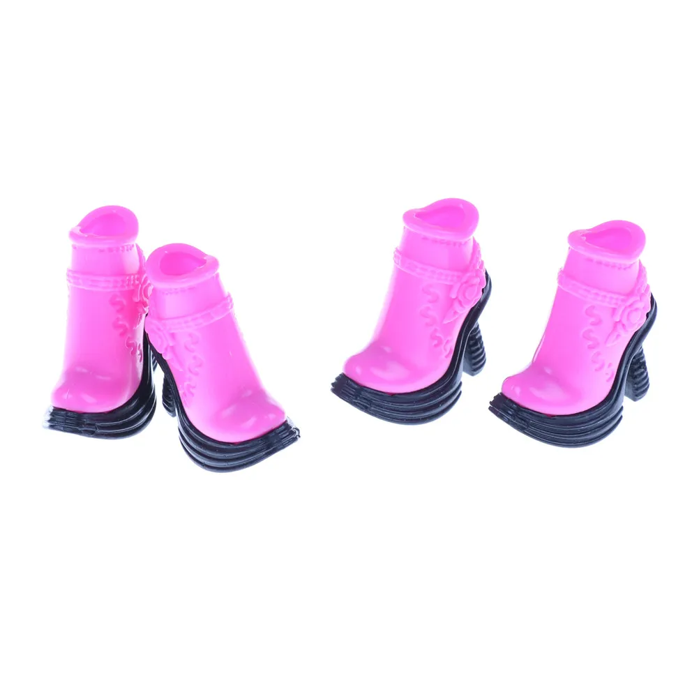 Модные Розовые сапоги; Стильная Милая обувь на высоком каблуке; Одежда для куклы