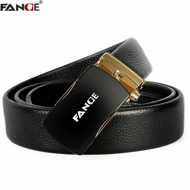 

FANGE men belt genuine leather belt male high quality belts vintage jeans chain stretch belts wide mens luxury trouser FG9262