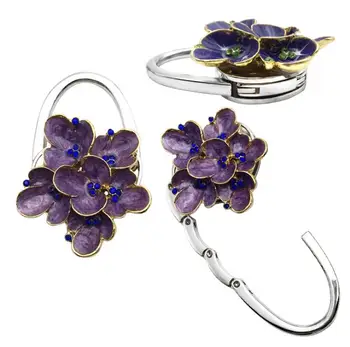 

Free shipping 100pcs/lot Folding Handbag/Purse/Bag Hanger Table Hook Hang Holder begonia