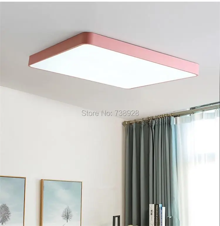 Красочный скандинавский светодиодный потолочный светильник, ультра тонкий светильник для гостиной, подвесной светильник, современный потолочный светильник