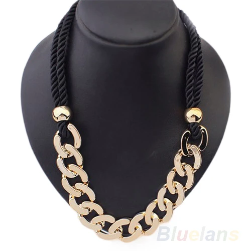 

Women's Retro Rope Fashion Stylish Rock Hip Hop Punk Style Long Chain Necklace 0998