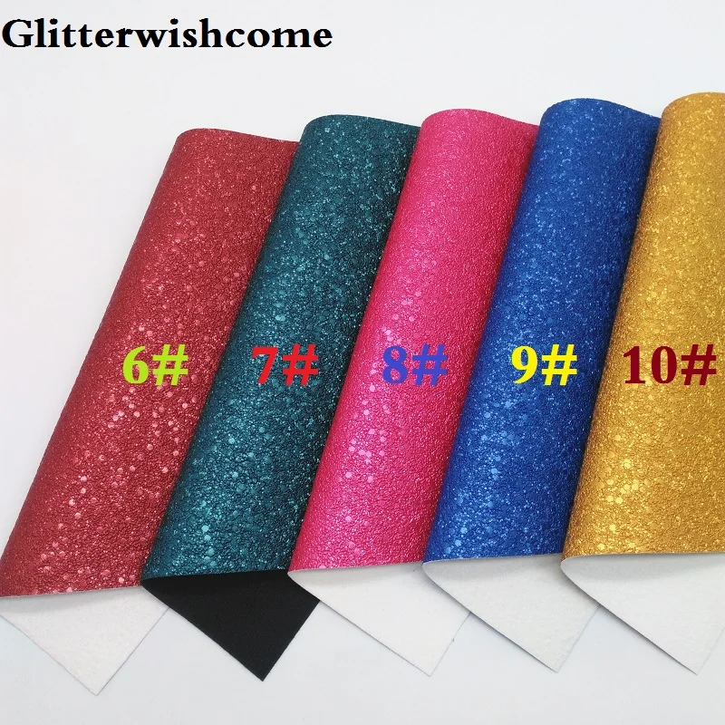 Glitterwishcome 21X29 см A4 размер винил для бантов тисненая кожа Fabirc искусственная кожа листы для бантов, GM210A