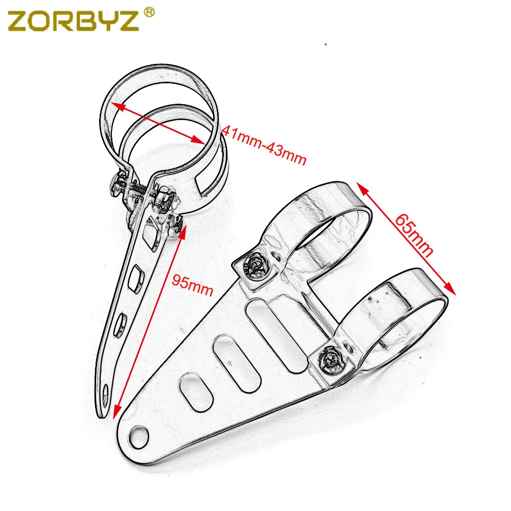 ZORBYZ 41 мм 43 мотоциклетная черная металлическая фара Вилка Крепление кронштейн
