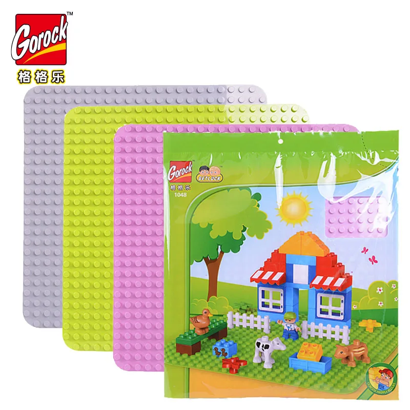 

GOROCK 764 572 512 404Dots Big Particles Baseplates Set Bricks Building Blocks Compatible Legoings Duploe Large Size Base Plates