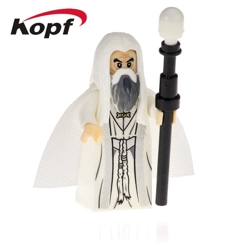

Singel Sale Lord of the Ring Building Blocks Figures Saruman Sam Frodo Aragon Gray Gandalf Model Doll For Children Toys PG555