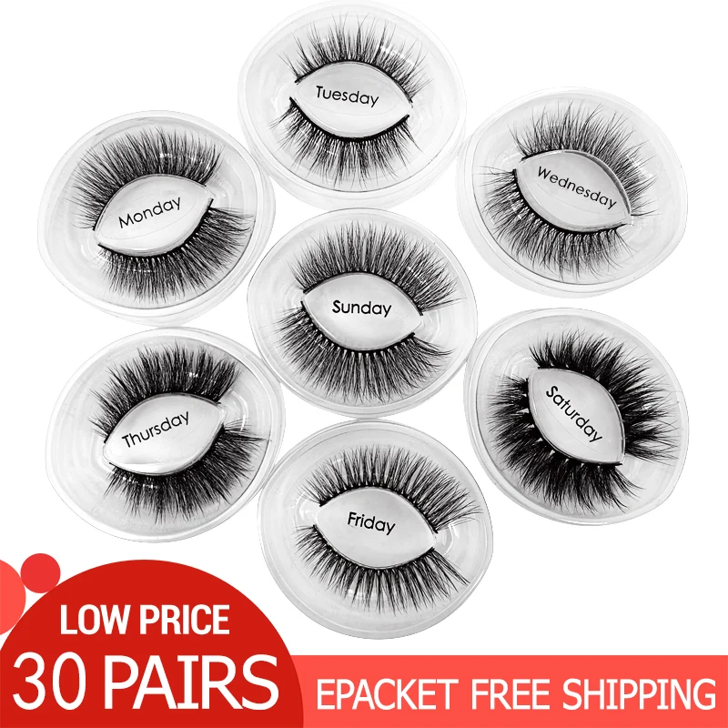 

30 Pairs Eyelashes Wholesale Mink Eyelashes Wholesale False Eye Lashes Natural Makeup Lashes Extensions mink lashes maquiagem