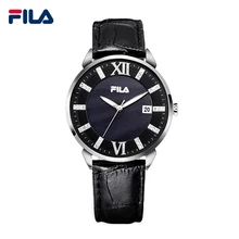 Fila High Luxurious Model Vogue Informal Leather-based Strap Quartz Ladies Watch Waterproof Wristwatch 38-761