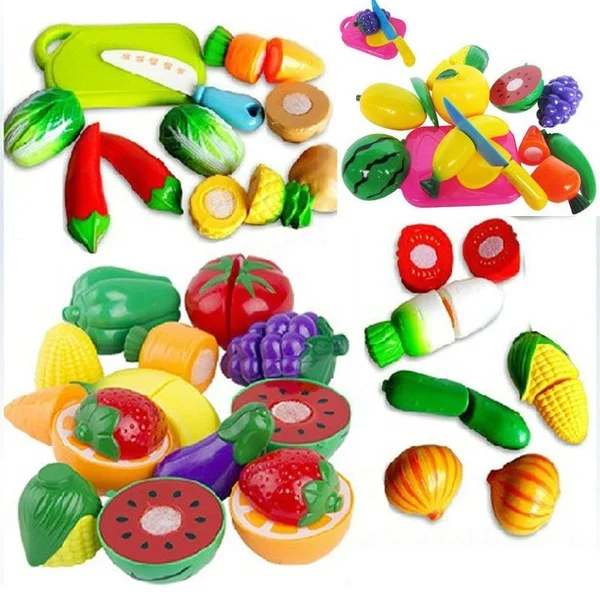 

New Design Kitchen Food Play Toy Cutting Fruit Vegetable for Children Kids Great Gift Random Style @ZJF