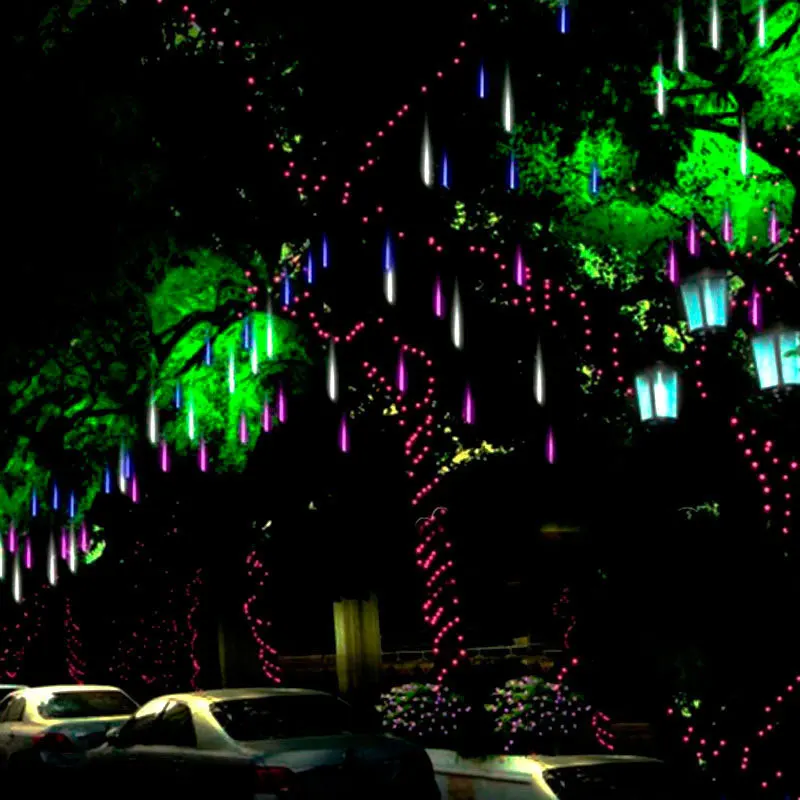 50 см 220 В светодиодный светильник метеоритный дождь трубы рождественские Огни наружное праздничное освещение новогодний декор MDJ998