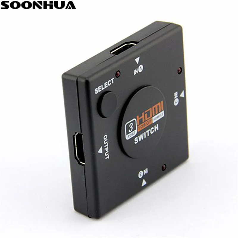 SOONHUA 4K * 2K HDMI сплиттер переключатель адаптер 3 вход 1 выход коммутатор для XBOX 360 PS4/3
